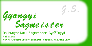 gyongyi sagmeister business card